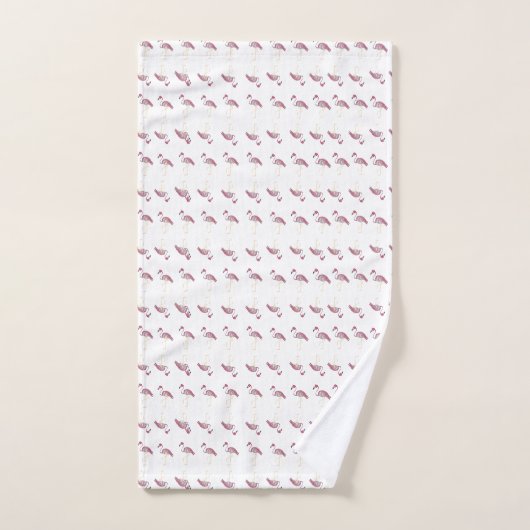Roze Flamingo Flamingos Stripes Tablecloth Bad Handdoek (Handdoek)