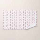 Roze Flamingo Flamingos Stripes Tablecloth Bad Handdoek (Handdoek)