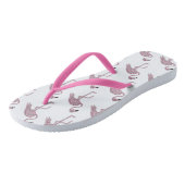 Roze Flamingo Flamingos Teenslippers (Schuin)