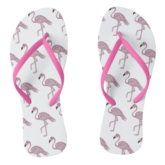 Roze Flamingo Flamingos Teenslippers (Voetbed)