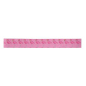 Roze Flamingo Flamingos Tropical Bird Ribbon Satijnen Lint (Voorkant)