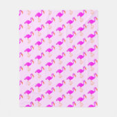 Roze Flamingo Fleece Blanket (Voorkant)