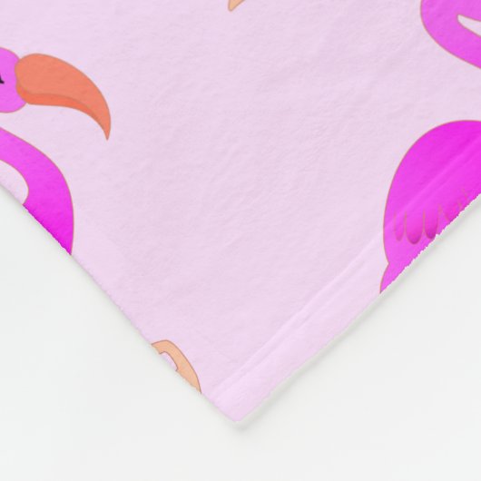 Roze Flamingo Fleece Blanket (Hoek)