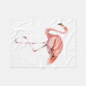 Roze Flamingo Fleece Deken (Voorkant (Horizontaal))