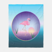 Roze Flamingo Fleece Deken (Voorkant)