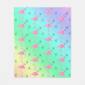 Roze Flamingo Fleece Deken (Voorkant)