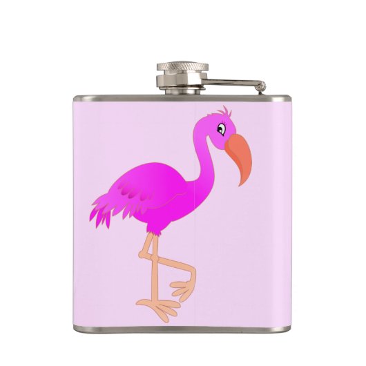 Roze Flamingo Fles Heupfles (Achterkant)