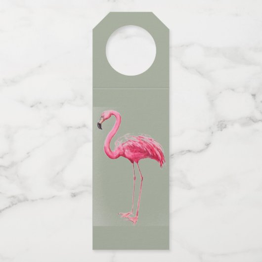 Roze Flamingo Flessenhanger (Voorkant)