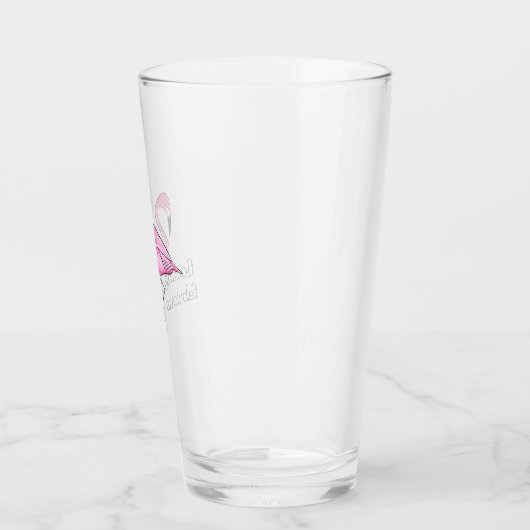 Roze flamingo Flocking Fabulous Glas (Links)