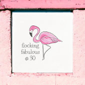 Roze Flamingo Flocking Fabulous op Dertig Servet
