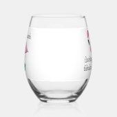 Roze Flamingo Flocking Fabulous Roze Bril Naam Wijnglas Zonder Voet (Links)