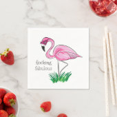 Roze Flamingo Flocking Fabulous Roze Bril Servet (Insitu)