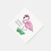 Roze Flamingo Flocking Fabulous Roze Bril Servet (Hoek)