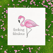 Roze flamingo Flocking Fabulous Servet