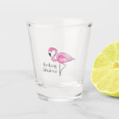 Roze flamingo Flocking Fabulous Shot Glass Shot Glas (Voorkant)