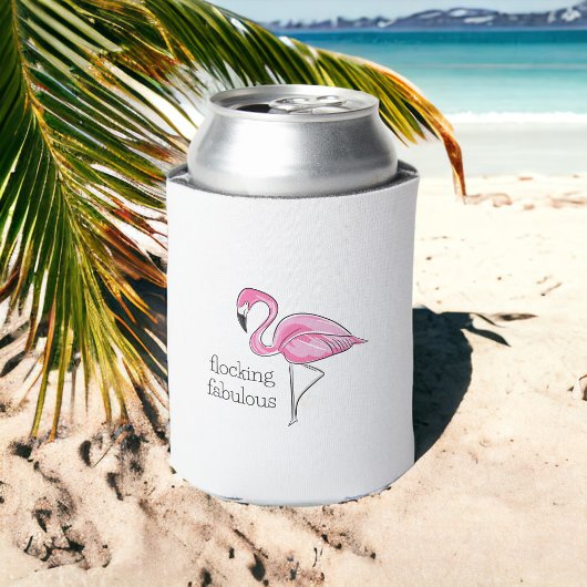 Roze Flamingo Flocking Fantastisch Blikjeskoeler