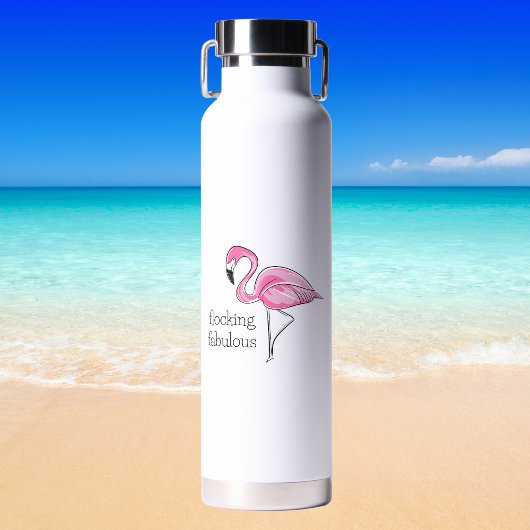 Roze Flamingo Flocking Fantastisch Waterfles