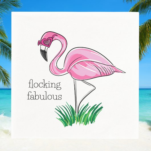 Roze Flamingo Flocking Fantastische Roze Bril Servet