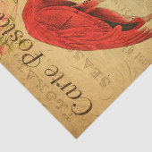  roze flamingo Floral French Carte Postale Tissuepapier (Detail)