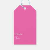 Roze flamingo Floral gepersonaliseerd Cadeaulabel (Achterkant)