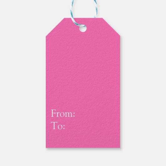 Roze flamingo Floral gepersonaliseerd Cadeaulabel (Achterkant)