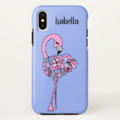 Roze Flamingo Floral Phone Case (Achterkant)