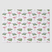 roze flamingo floreel patroon papier (Voorkant)