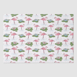roze flamingo floreel patroon papier