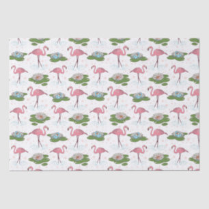 roze flamingo floreel patroon papier