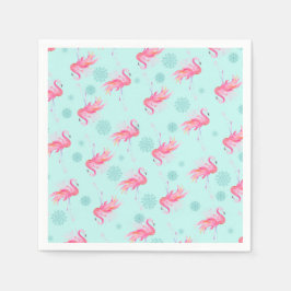 Roze Flamingo Florida Kerstvakantie Servet