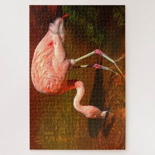 Roze Flamingo Florida. Legpuzzel (Verticaal)