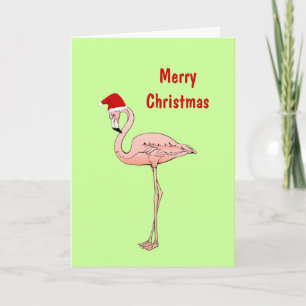 Roze Flamingo Florida of Tropical Custom Wording Feestdagen Kaart