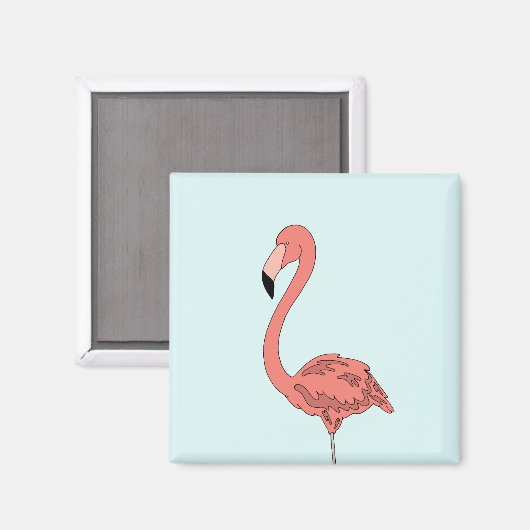 Roze Flamingo Fridge Magnet (Voorkant / Achterkant)