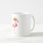 Roze Flamingo Fruit Koffiemok (Voorkant rechts)