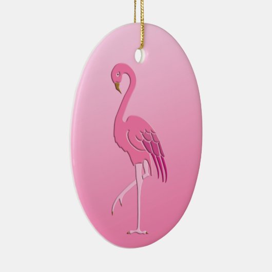  Roze Flamingo Fuchsia en Bleek Roze Keramisch Ornament (Rechts)