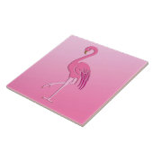 Roze Flamingo Fuchsia en Bleek Roze Tegeltje (Zijkant)
