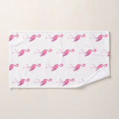 roze flamingo, fuchsia en white bad handdoek (Handdoek)