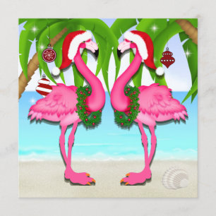 Roze Flamingo Fun Invitation #vakantiz Kaart
