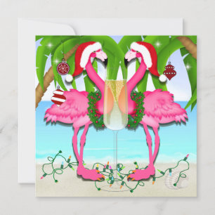 Roze Flamingo Fun Invitation #vakantiz Kaart