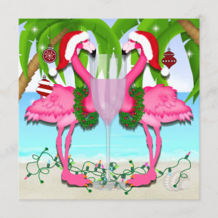 Roze Flamingo Fun Invitation #vakantiz Kaart