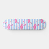 Roze Flamingo Fun Pattern Persoonlijk Skateboard (Horizontaal)