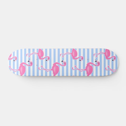 Roze Flamingo Fun Pattern Persoonlijk Skateboard (Horizontaal)