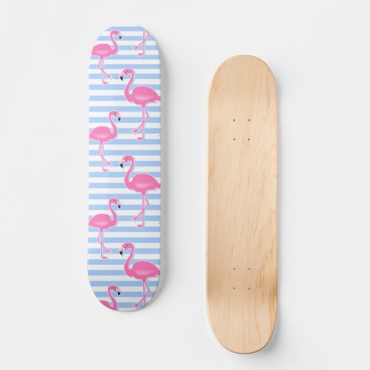 Roze Flamingo Fun Pattern Persoonlijk Skateboard (Voorkant)