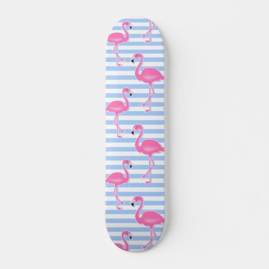 Roze Flamingo Fun Pattern Persoonlijk Skateboard (Voorkant)