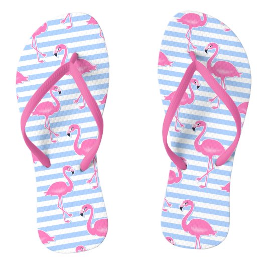 Roze Flamingo Fun Pattern Teenslippers (Voetbed)
