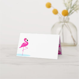 Roze flamingo gast plaats kaarten plaatskaartje