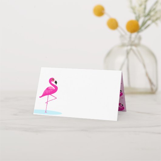 Roze flamingo gast plaats kaarten plaatskaartje (Voorkant)