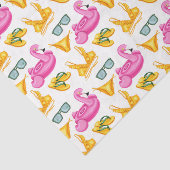 Roze Flamingo Gele Bikin (Ontwerp 81 Roze Reeks) Tissuepapier (Detail)