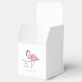 Roze Flamingo gepersonaliseerd Baby shower Bedankdoosjes (Geopend)