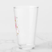 Roze Flamingo gepersonaliseerd glas met aangepaste (Links)
